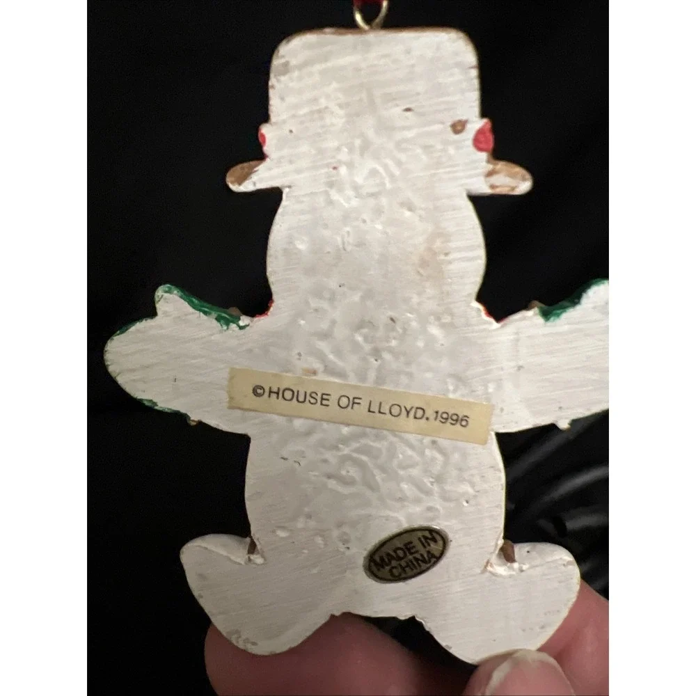 House Of Lloyd Christmas Around The World 1996 Snowman Resin Christmas Ornament